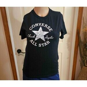 CONVERSE Black Chuck Patch Infill Tee SZ SMALL